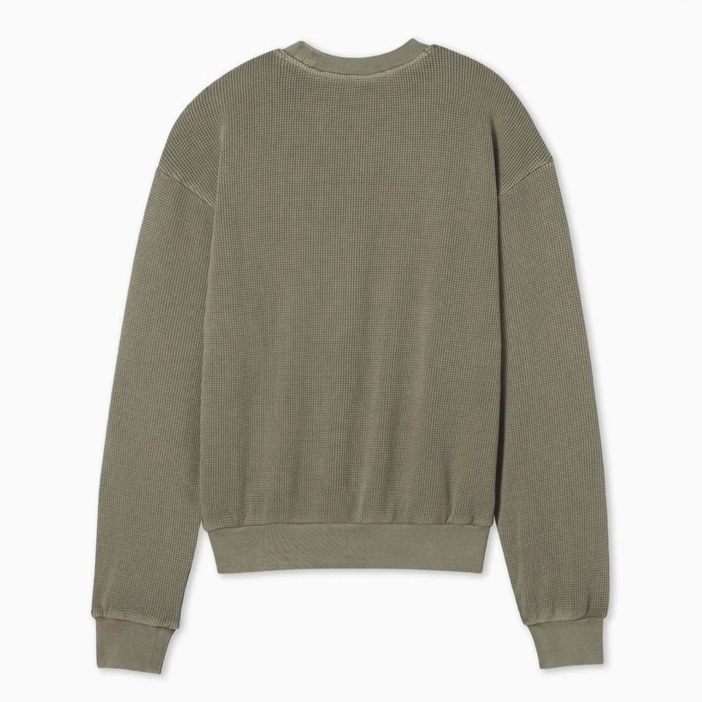 Heavy Thermal Crewneck in Dusty Olive